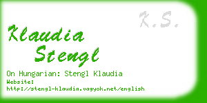 klaudia stengl business card